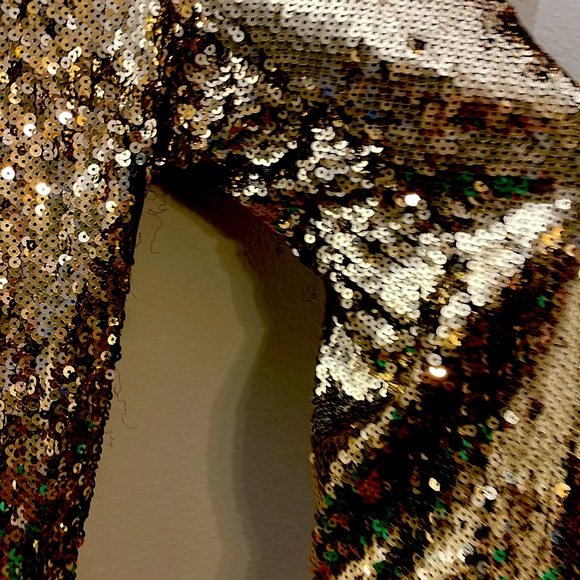 Gold sequins pants expensive ass pants but gorgeous - Picture 3 of 8